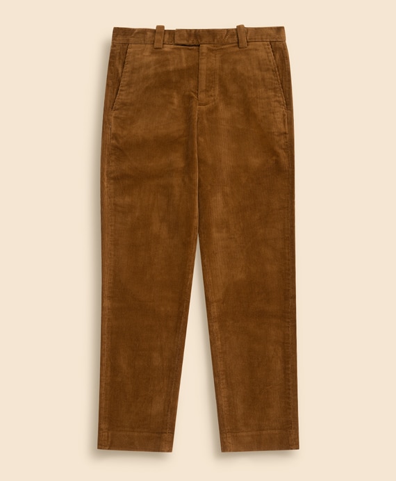 ストレッチコットン　8-Waleコーデュロイ　プレーンフロントパンツ　Regular