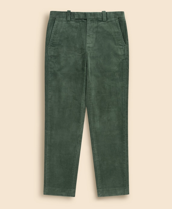ストレッチコットン　8-Waleコーデュロイ　プレーンフロントパンツ　Regular