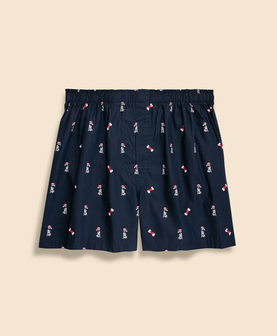 コットンブロードクロス　ウィンターアニマルプリント　ボクサーショーツ　Traditional Fit