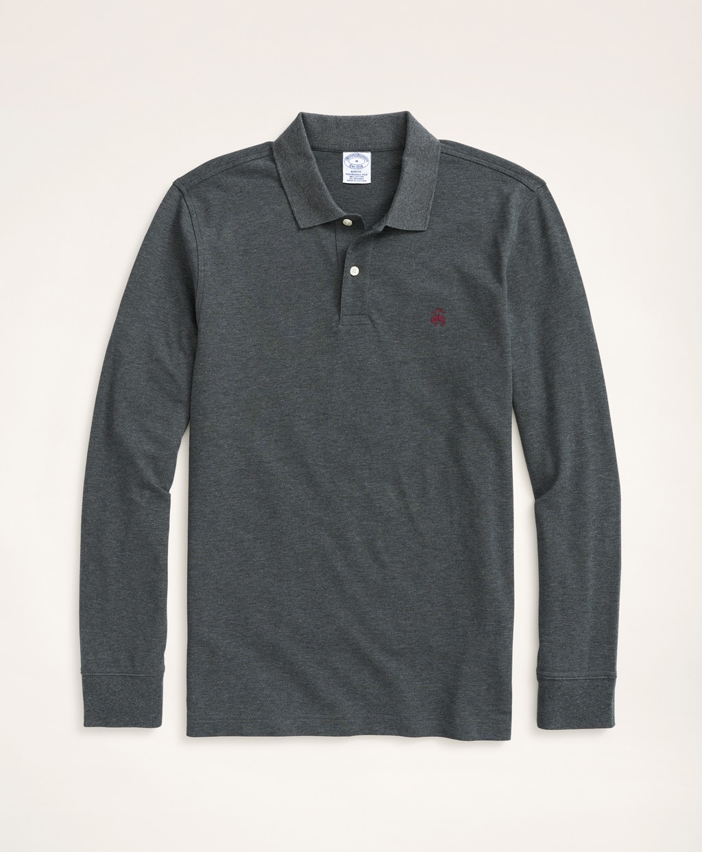 GF　スーピマコットン　ストレッチピケ　ロングスリーブポロシャツ　Slim Fit