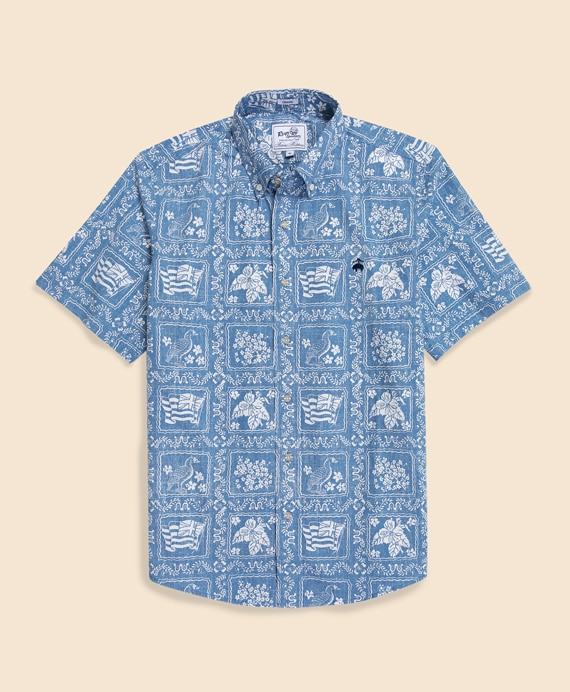 Brooks Brothers×Reyn Spooner　コットン／ポリエステル　ボタンダウン　アロハシャツ