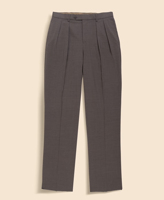 ポリエステル／ウール　プリーテッド　ウォッシャブル　トラウザーズ