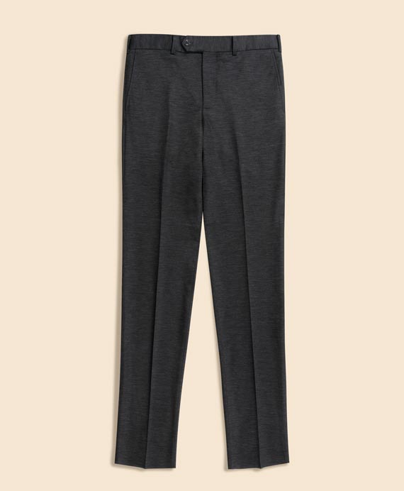 ウール／ポリエステル　モクロディ　ニット　プレーンフロント　トラウザーズ　Slim