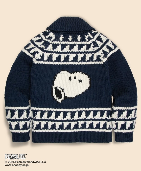 Brooks Brothers × PEANUTS　ウール　スヌーピー　フルジップ　カウチンセーター