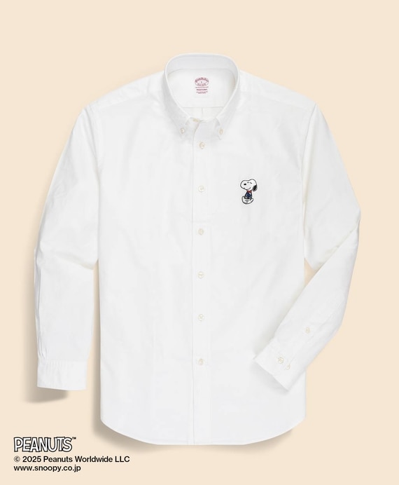Brooks Brothers × PEANUTS　スーピマコットン　スヌーピーエンブロイダリー　スポーツシャツ　Traditional Fit