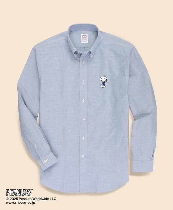 Brooks Brothers × PEANUTS　スーピマコットン　スヌーピーエンブロイダリー　スポーツシャツ　Traditional Fit