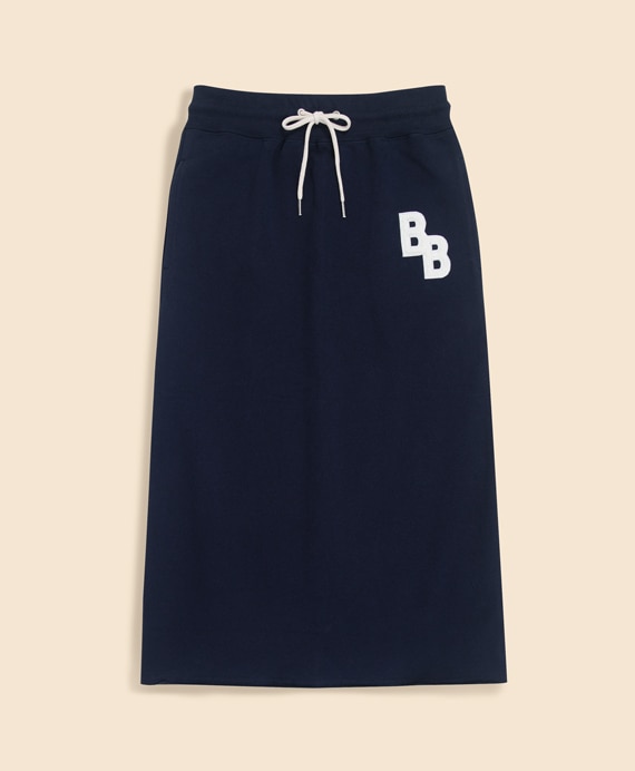 コットンフレンチテリー　BBロゴ　ミディスカート