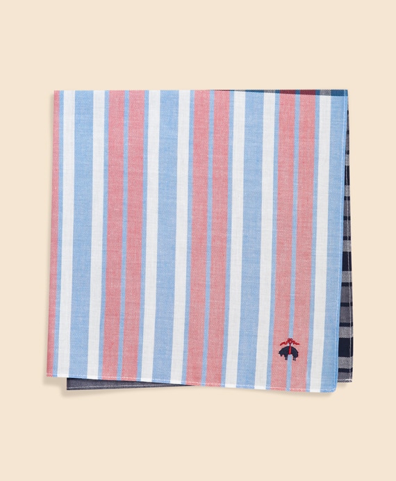 コットン　GFロゴ　プラッド　ハンカチ