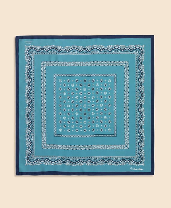 シルク　ペイズリープリント　スカーフ