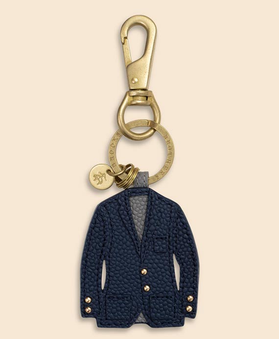 カウレザー　ネイビーブレザー　キーフォブ