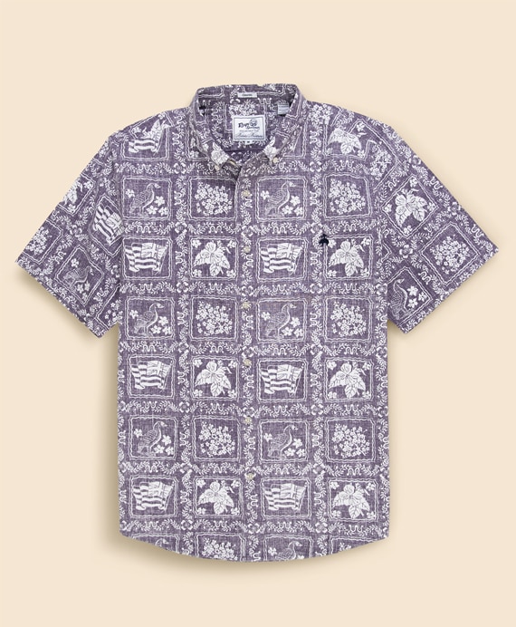 Brooks Brothers×Reyn Spooner　コットン／ポリエステル　ボタンダウン　アロハシャツ