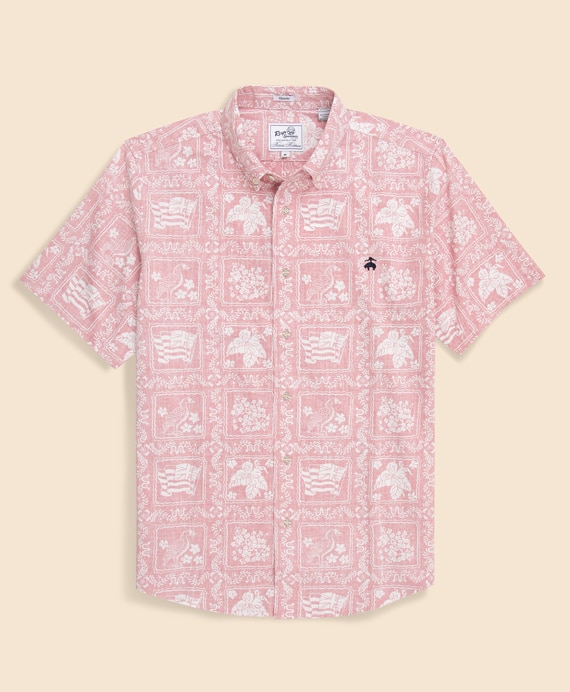 Brooks Brothers×Reyn Spooner　コットン／ポリエステル　ボタンダウン　アロハシャツ