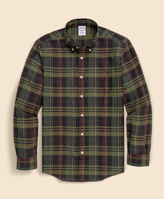 コットン　マドラスチェック　スポーツシャツ　Regular Fit