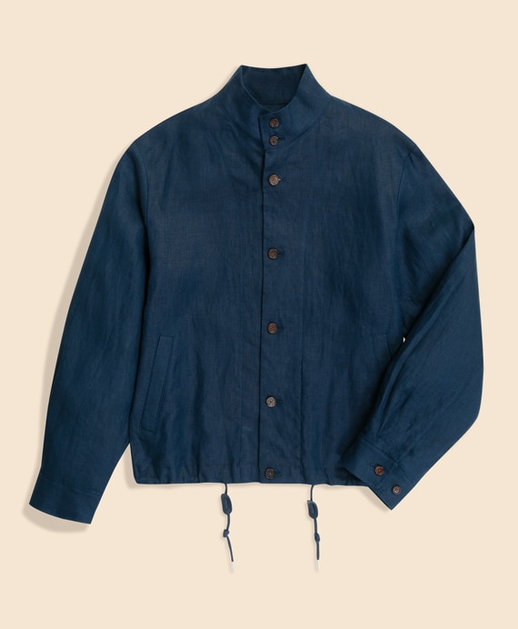 リネン　ショートジャケット