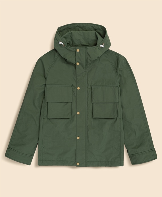 ナイロン　フーデッド　ウィンドブレーカー