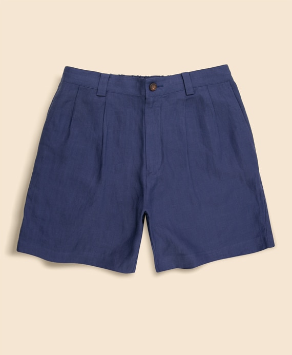 リヨセル／リネン　ヘリンボーン　ショーツ