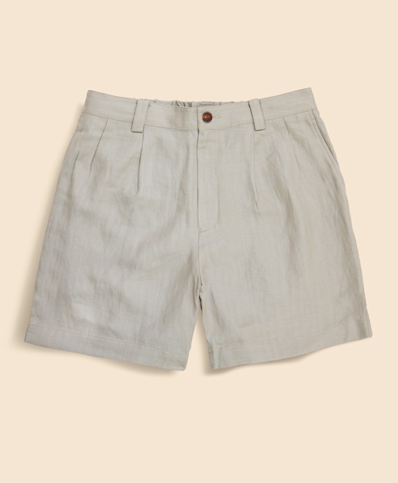 リヨセル／リネン　ヘリンボーン　ショーツ