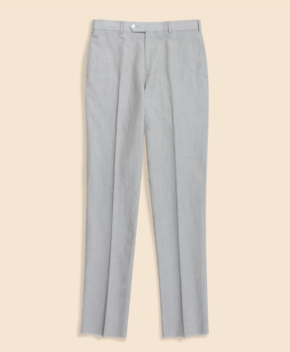 コットン／ラミー　コードレーン　プレーンフロント　トラウザーズ　Traditional