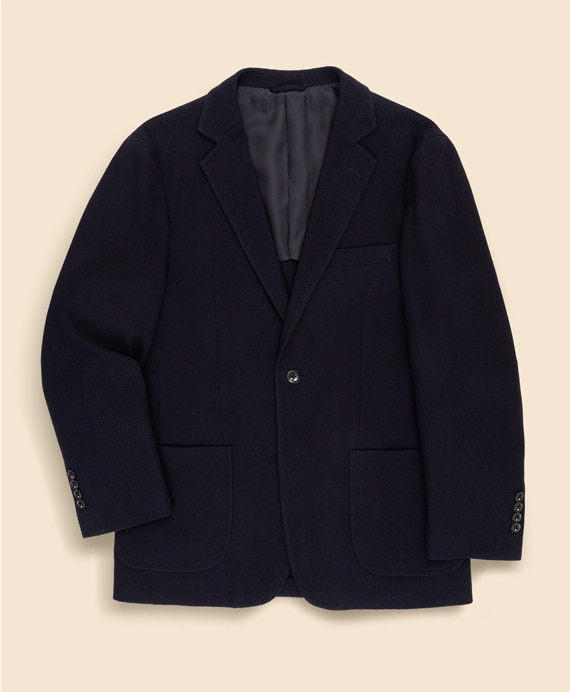 コットン　ニット　テキスチャード　シングル2釦ジャケット　Classic