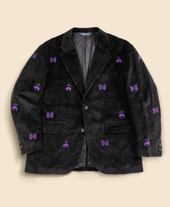 Brooks Brothers × NEEDLES　コットンコーデュロイ　GFパピヨン　リラックスフィット　段返り3釦ジャケット