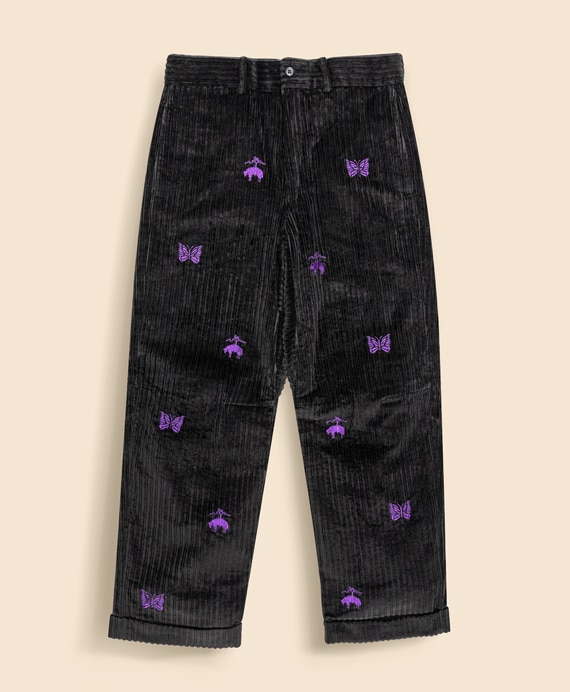 Brooks Brothers × NEEDLES　コットンコーデュロイ　GFパピヨン　ワイドトラウザーズ