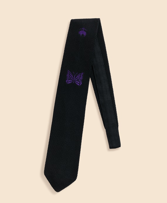 Brooks Brothers × NEEDLES　シルク　GFパピヨン　ニットタイ