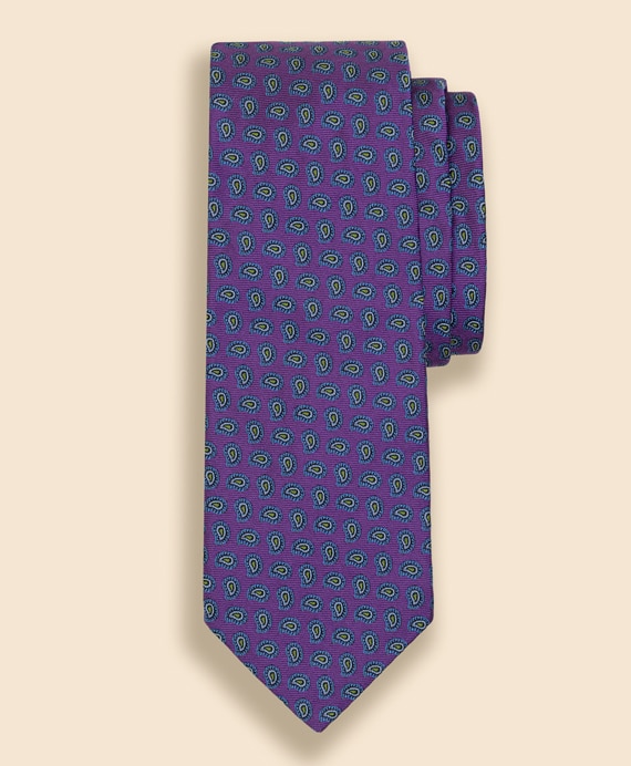 シルク　ペイズリー　ジャカードタイ