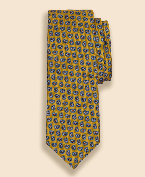 シルク　ペイズリー　ジャカードタイ