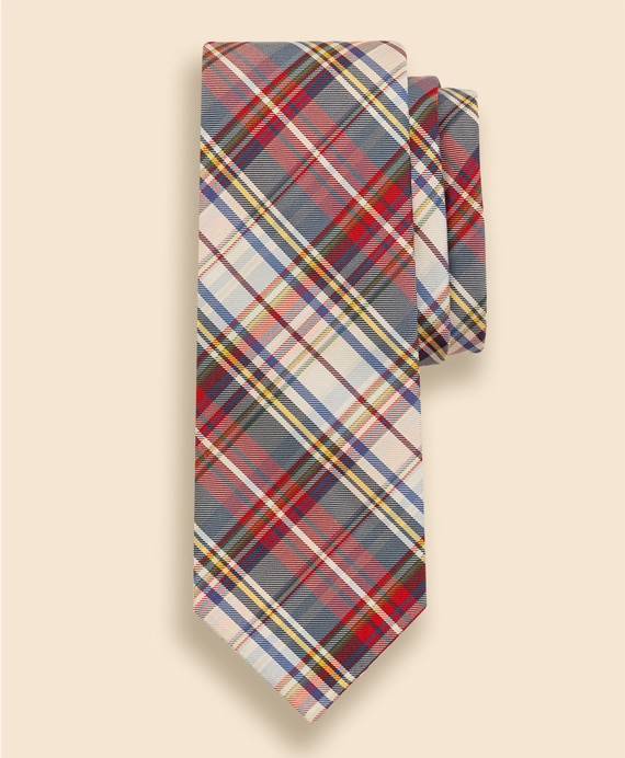 シルク　タータンチェックタイ