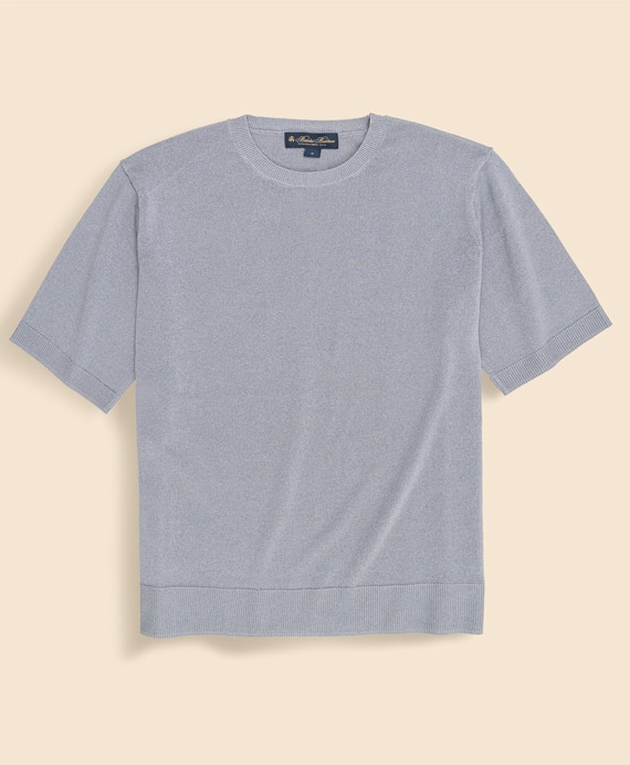 ◆オンラインストア限定◆ ペーパーヤーン　クルーネック　ショートスリーブセーター