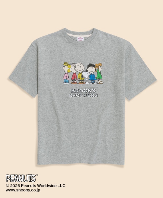 Brooks Brothers × PEANUTS　コットン　ピーナッツ・ギャングプリント　Tシャツ