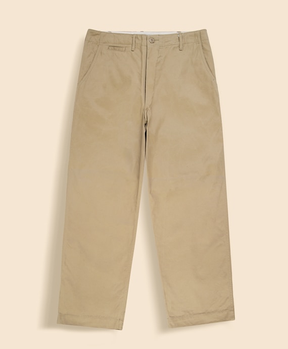 コットン　プレーンフロント　チノパンツ　Made in USA