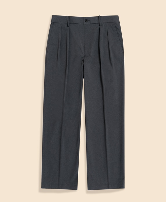 ◆オンラインストア限定◆ ポリエステルブレンド　ウォッシャブル　プレーンフロント　トラウザーズ