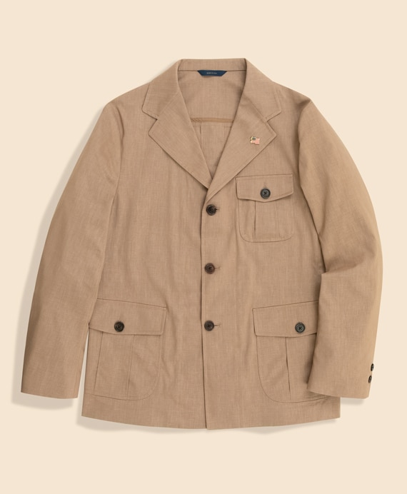 ストレッチリネン　サファリジャケット　Made in USA