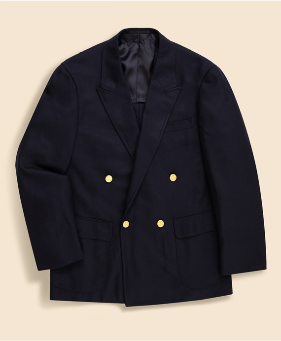 ウールサキソニー　ダブル4釦ブレザー　Made by RING JACKET