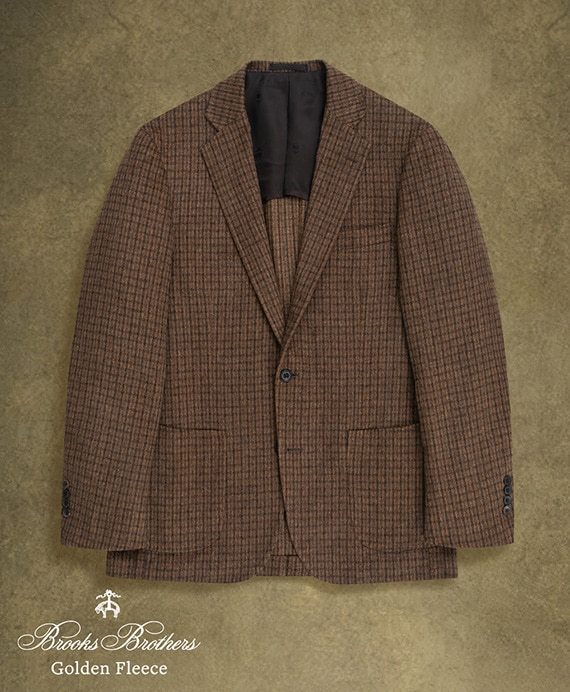 〈 Brooks Brothers Golden Fleece 〉 カシミヤブレンド　ガンクラブチェック　２釦ジャケット　Classic　by RING JACKET MEISTER