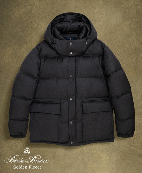 〈 Brooks Brothers Golden Fleece 〉 ウール　ダウンジャケット　Fabric by Loro Piana