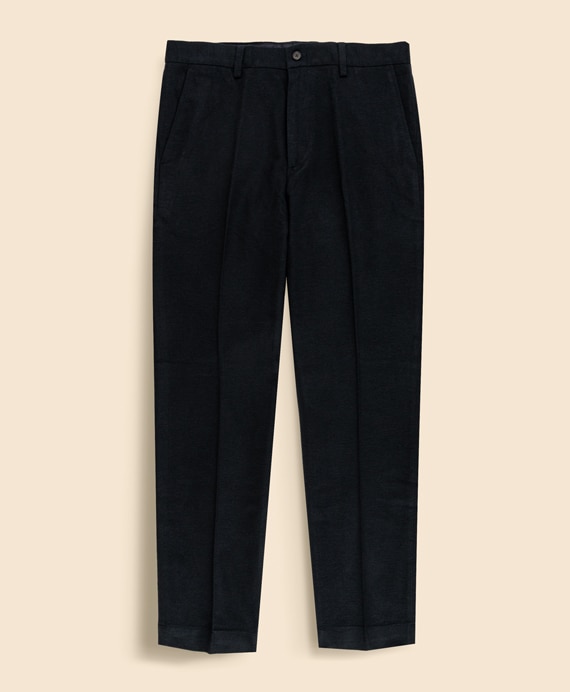 コットン　ブラッシュドツイル　プレーンフロントパンツ　Regular