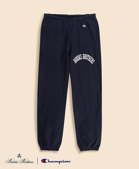 Brooks Brothers×Champion　USAコットン　ラバープリントロゴ　スウェットパンツ　Made in USA