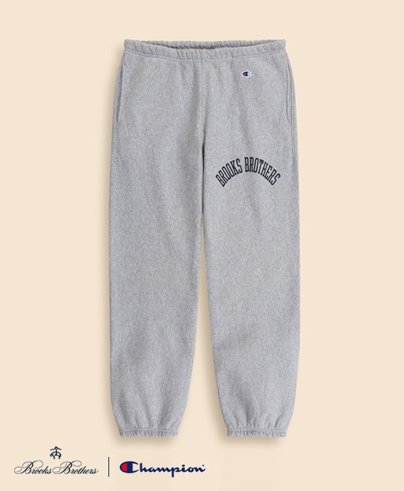 Brooks Brothers×Champion　USAコットン　ラバープリントロゴ　スウェットパンツ　Made in USA
