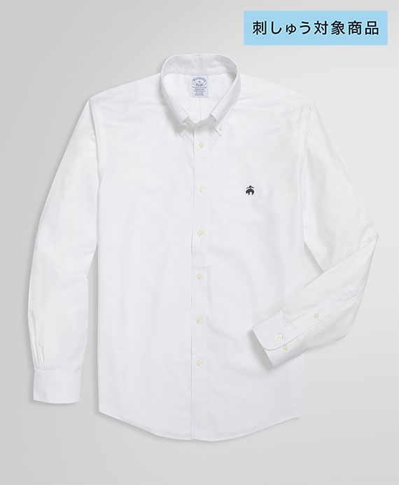 【刺しゅう対象GFロゴ入りメンズシャツ】　ノンアイロン　ストレッチオックスフォード　GFロゴ　スポーツシャツ　Regular Fit