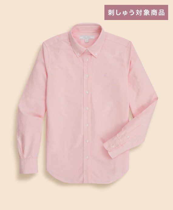 【刺しゅう対象GFロゴ入りウィメンズシャツ】オックスフォード　GFロゴ　ボタンダウンシャツ　Classic Fit