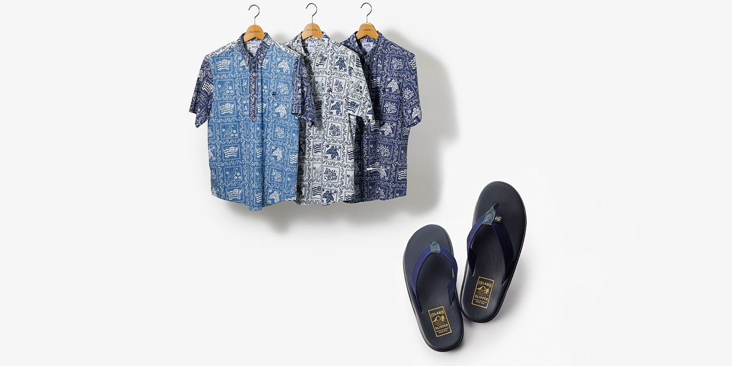 【5月7日(水) 2店舗限定 先行発売】Reyn Spooner ／ ISLAND SLIPPER コラボアイテム