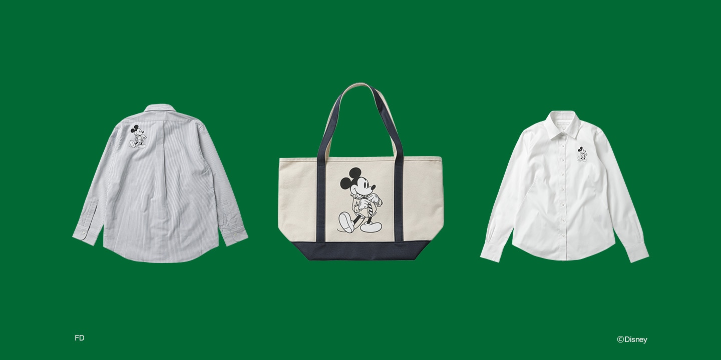 【11月13日(木)～2026年1月4日(日)丸の内店限定】ミッキーマウスのデザインをシャツやバッグにプリント2