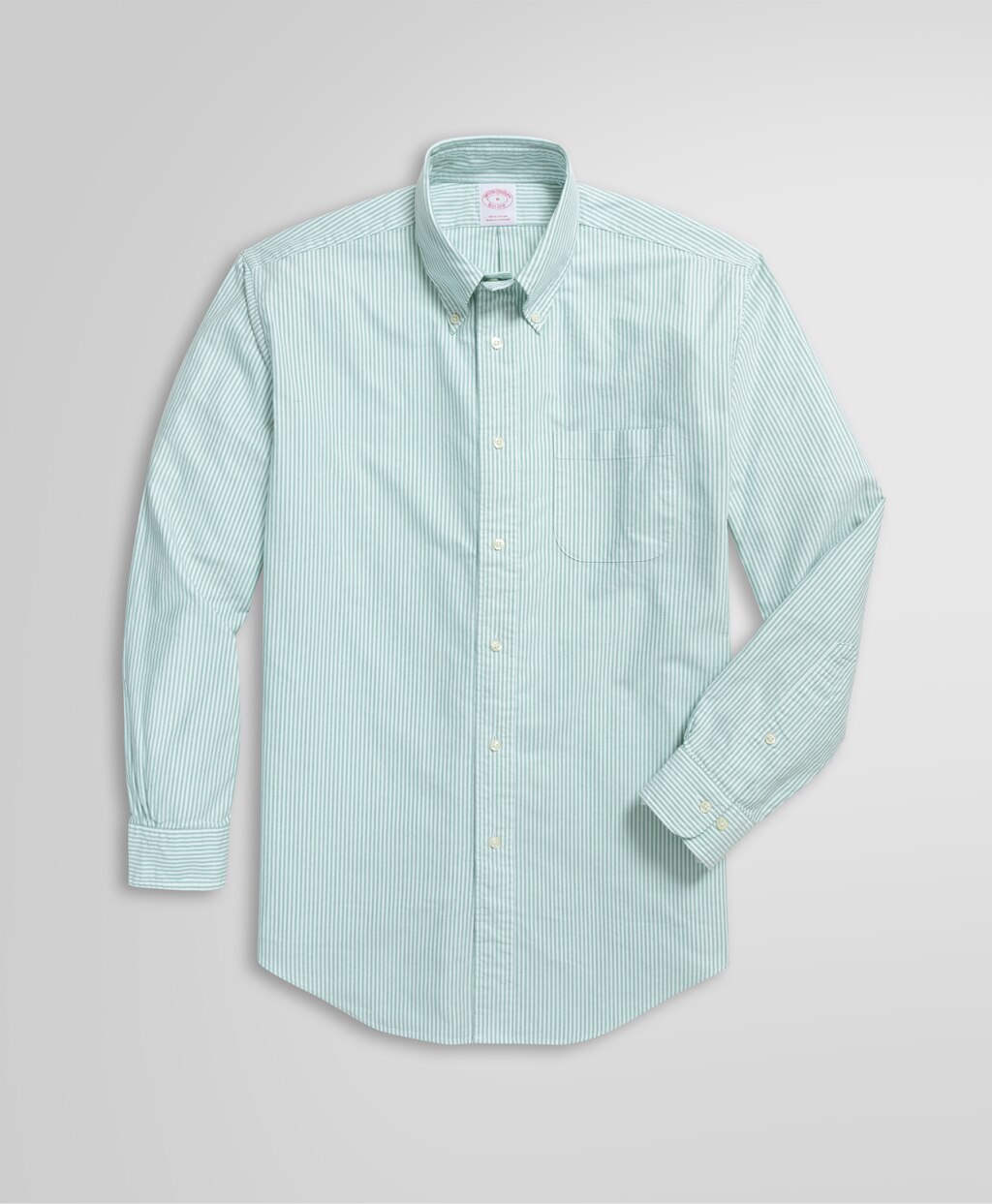 コットン オックスフォード キャンディストライプ ボタンダウンシャツ 
