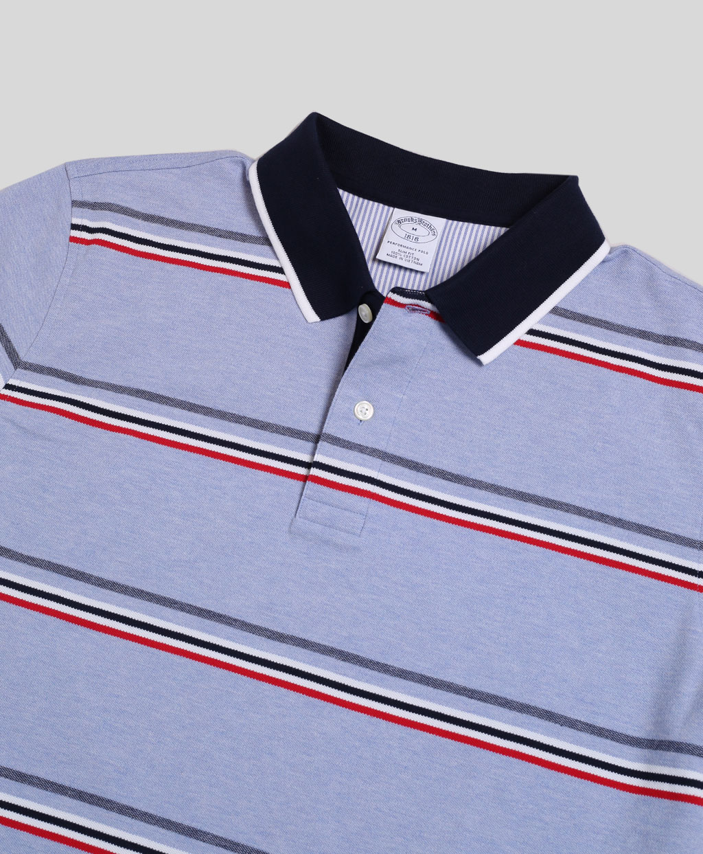 コットンストレッチピケ マルチワイドストライプ ポロシャツ Slim Fit 