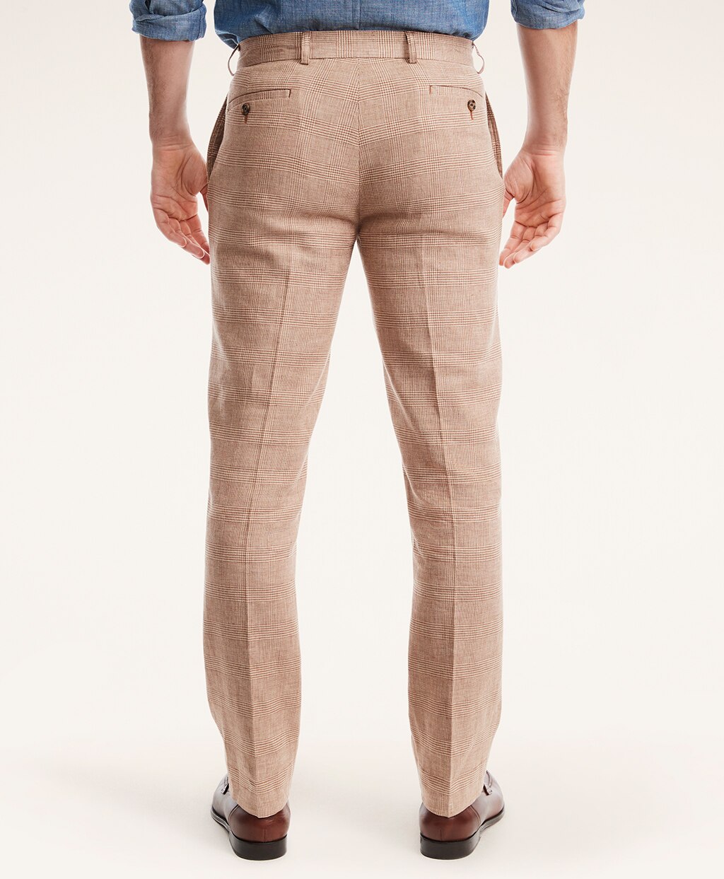 リネン ストレッチコットン グレンチェック プレーンフロントトラウザーズ Regent | Brooks Brothers Japan (ブルックス  ブラザーズ ジャパン)