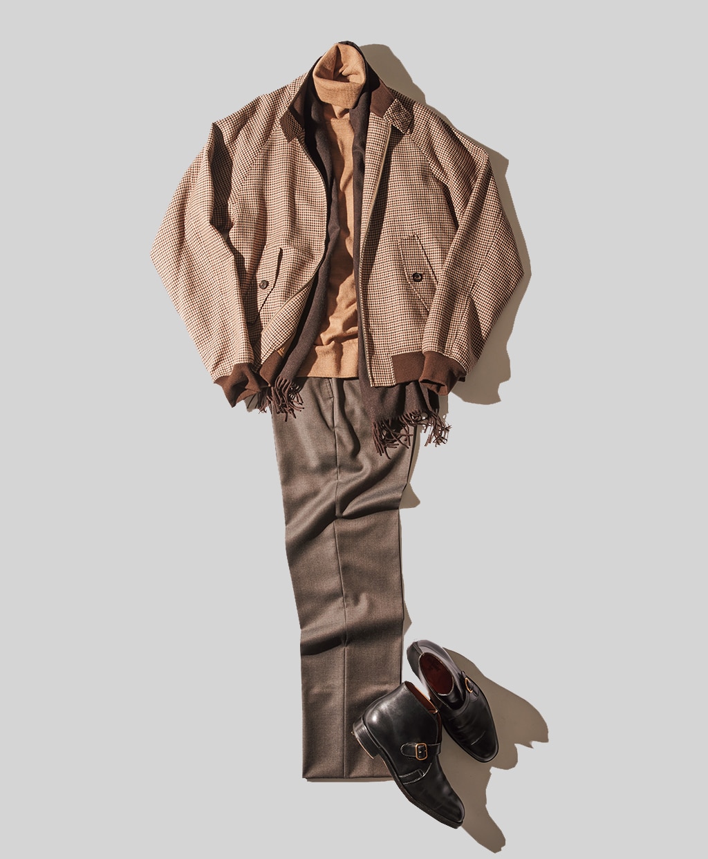 ウール サキソニー プレーンフロント トラウザーズ Regent | Brooks