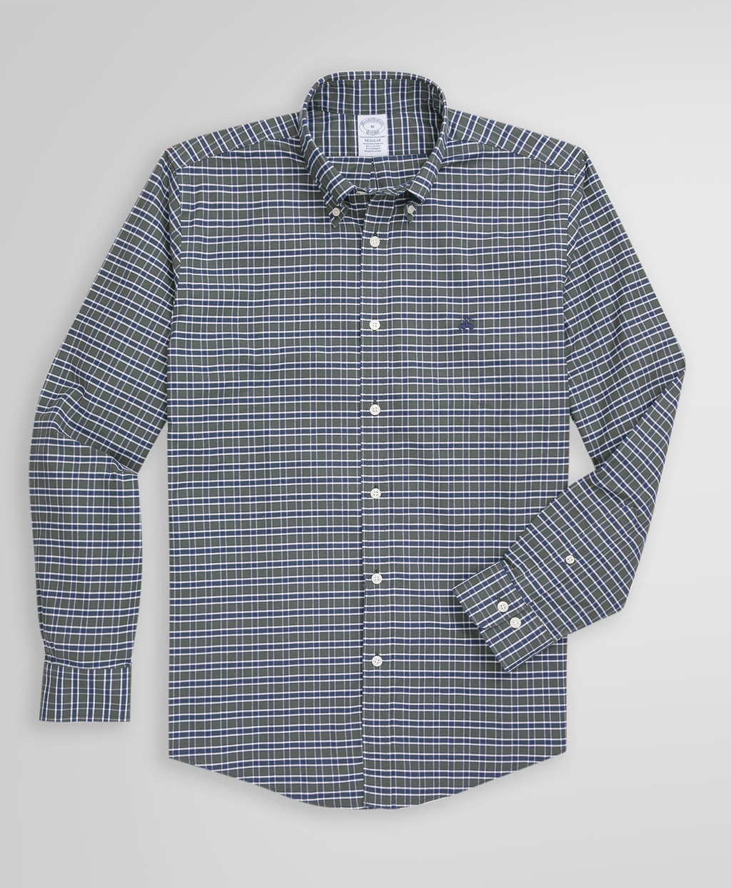 長袖　ウィンドウペイン　スポーツシャツ　Regular Fit