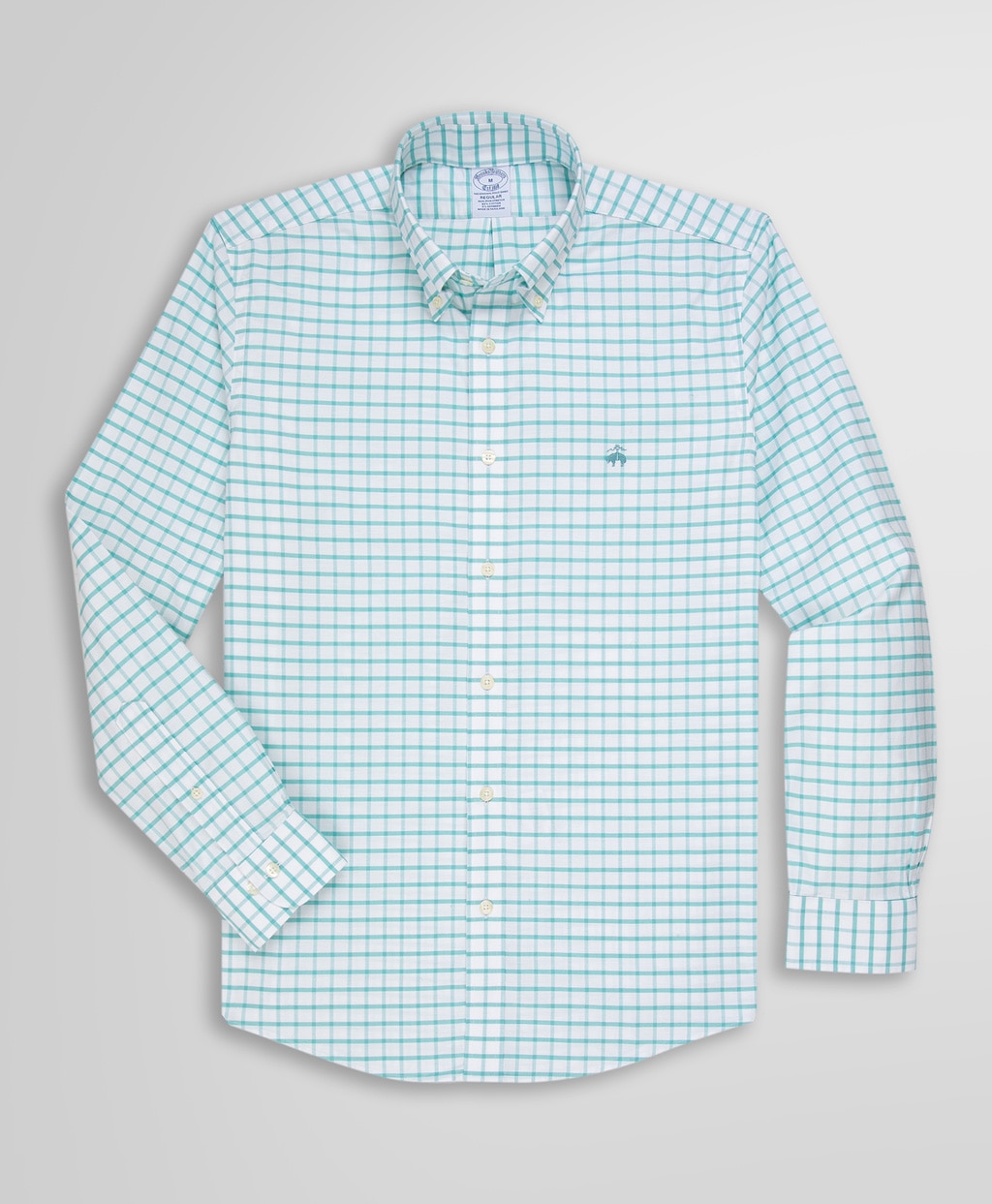 ノンアイロン　ストレッチコットン　ウィンドウペイン　スポーツシャツ　Regular Fit